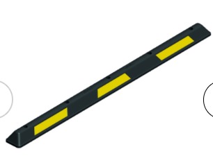 Butoir de parking avec bandes r&eacute;fl&eacute;chissantes